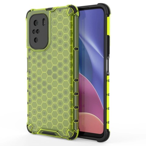 Honeycomb etui pancerny pokrowiec z żelową ramką Xiaomi Redmi K40 Pro+ / K40 Pro / K40 / Poco F3 zielony Honeycomb etui pancerny pokrowiec z żelową ramką Xiaomi Redmi K40 Pro+ / K40 Pro / K40 / Poco F3 zielony