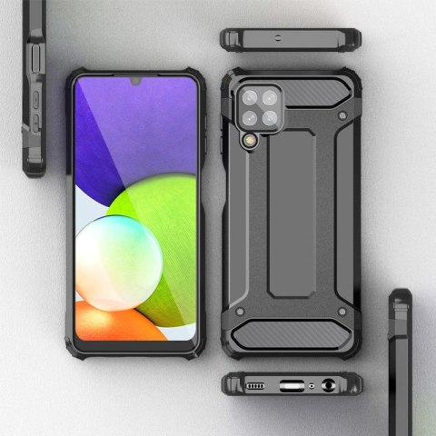 Hybrid Armor pancerne hybrydowe etui pokrowiec Samsung Galaxy A22 4G niebieski Hybrid Armor pancerne hybrydowe etui pokrowiec Samsung Galaxy A22 4G niebieski