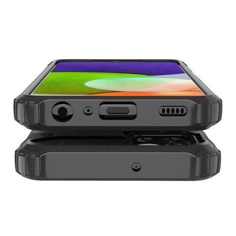 Hybrid Armor pancerne hybrydowe etui pokrowiec Samsung Galaxy A22 4G srebrny Hybrid Armor pancerne hybrydowe etui pokrowiec Samsung Galaxy A22 4G srebrny