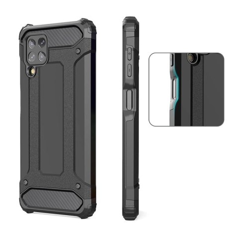 Hybrid Armor pancerne hybrydowe etui pokrowiec Samsung Galaxy A22 4G srebrny Hybrid Armor pancerne hybrydowe etui pokrowiec Samsung Galaxy A22 4G srebrny