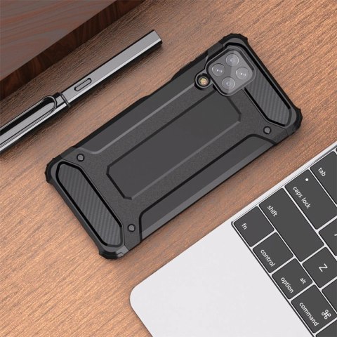 Hybrid Armor pancerne hybrydowe etui pokrowiec Samsung Galaxy A22 4G srebrny Hybrid Armor pancerne hybrydowe etui pokrowiec Samsung Galaxy A22 4G srebrny