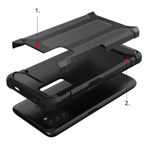 Hybrid Armor pancerne hybrydowe etui pokrowiec Xiaomi Redmi Note 10 5G / Poco M3 Pro złoty Hybrid Armor pancerne hybrydowe etui pokrowiec Xiaomi Redmi Note 10 5G / Poco M3 Pro złoty