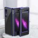 Plating Case hard case pokrowiec etui z metaliczną ramką Samsung Galaxy Fold niebieski Plating Case hard case pokrowiec etui z metaliczną ramką Samsung Galaxy Fold niebieski