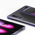 Plating Case hard case pokrowiec etui z metaliczną ramką Samsung Galaxy Fold niebieski Plating Case hard case pokrowiec etui z metaliczną ramką Samsung Galaxy Fold niebieski