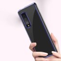 Plating Case hard case pokrowiec etui z metaliczną ramką Samsung Galaxy Fold niebieski Plating Case hard case pokrowiec etui z metaliczną ramką Samsung Galaxy Fold niebieski