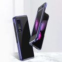 Plating Case hard case pokrowiec etui z metaliczną ramką Samsung Galaxy Fold niebieski Plating Case hard case pokrowiec etui z metaliczną ramką Samsung Galaxy Fold niebieski
