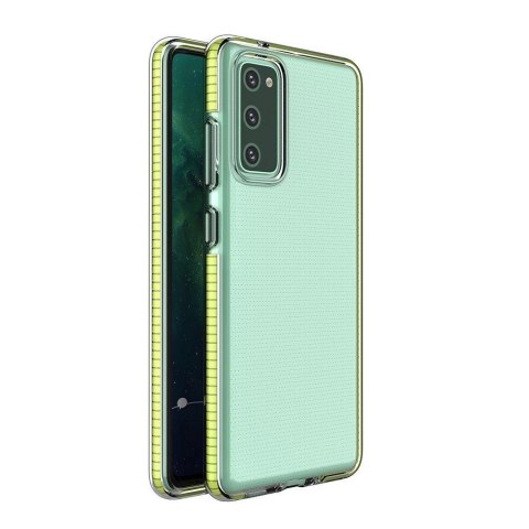 Spring Case pokrowiec żelowe etui z kolorową ramką do Samsung Galaxy A72 4G żółty Spring Case pokrowiec żelowe etui z kolorową ramką do Samsung Galaxy A72 4G żółty