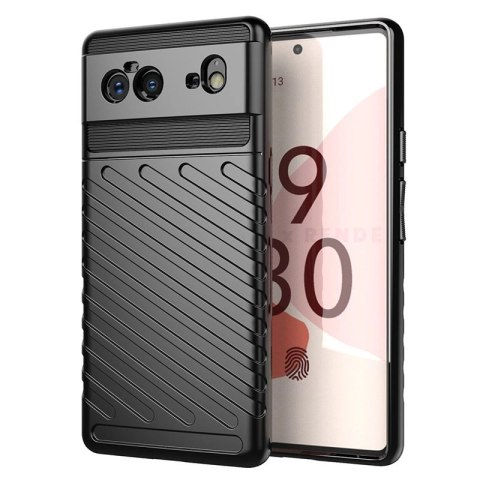 Thunder Case elastyczne pancerne etui pokrowiec Google Pixel 6 czarny Thunder Case elastyczne pancerne etui pokrowiec Google Pixel 6 czarny