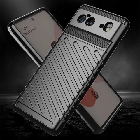 Thunder Case elastyczne pancerne etui pokrowiec Google Pixel 6 czarny Thunder Case elastyczne pancerne etui pokrowiec Google Pixel 6 czarny