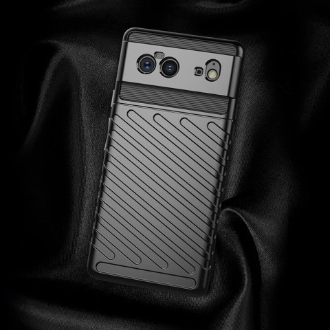 Thunder Case elastyczne pancerne etui pokrowiec Google Pixel 6 czarny Thunder Case elastyczne pancerne etui pokrowiec Google Pixel 6 czarny
