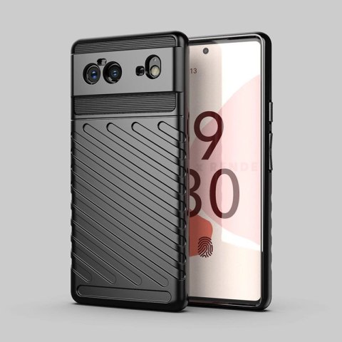Thunder Case elastyczne pancerne etui pokrowiec Google Pixel 6 czarny Thunder Case elastyczne pancerne etui pokrowiec Google Pixel 6 czarny