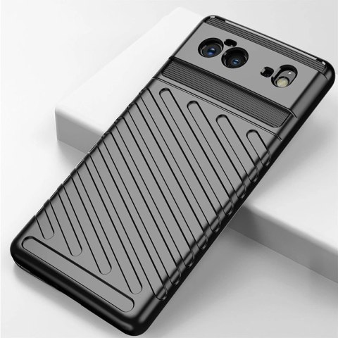 Thunder Case elastyczne pancerne etui pokrowiec Google Pixel 6 czarny Thunder Case elastyczne pancerne etui pokrowiec Google Pixel 6 czarny