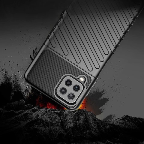 Thunder Case elastyczne pancerne etui pokrowiec Samsung Galaxy A22 4G czarny Thunder Case elastyczne pancerne etui pokrowiec Samsung Galaxy A22 4G czarny
