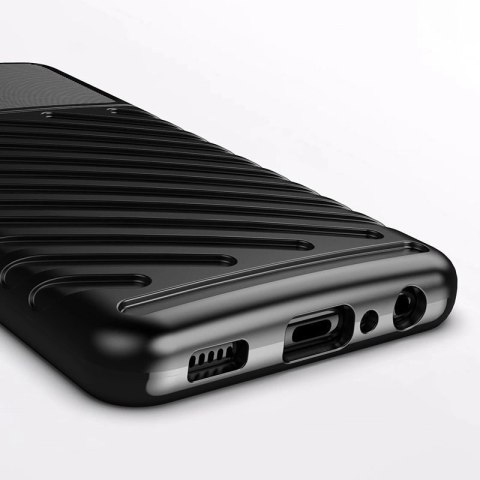 Thunder Case elastyczne pancerne etui pokrowiec Samsung Galaxy A22 4G czarny Thunder Case elastyczne pancerne etui pokrowiec Samsung Galaxy A22 4G czarny