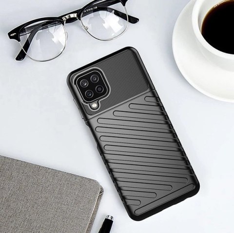 Thunder Case elastyczne pancerne etui pokrowiec Samsung Galaxy A22 4G czarny Thunder Case elastyczne pancerne etui pokrowiec Samsung Galaxy A22 4G czarny