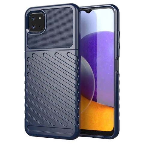 Thunder Case elastyczne pancerne etui pokrowiec Samsung Galaxy A22 5G niebieski Thunder Case elastyczne pancerne etui pokrowiec Samsung Galaxy A22 5G niebieski