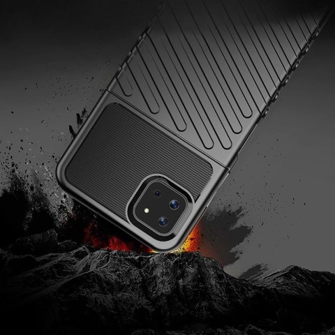 Thunder Case elastyczne pancerne etui pokrowiec Samsung Galaxy A22 5G niebieski Thunder Case elastyczne pancerne etui pokrowiec Samsung Galaxy A22 5G niebieski