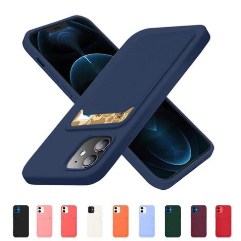 Card Case silikonowe etui portfel z kieszonką na kartę dokumenty do Samsung Galaxy A42 5G ciemnozielony Card Case silikonowe etui portfel z kieszonką na kartę dokumenty do Samsung Galaxy A42 5G ciemnozielony