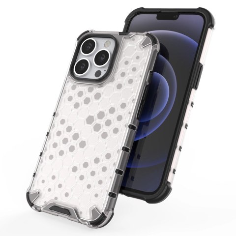 Honeycomb etui pancerny pokrowiec z żelową ramką iPhone 13 Pro przezroczysty Honeycomb etui pancerny pokrowiec z żelową ramką iPhone 13 Pro przezroczysty