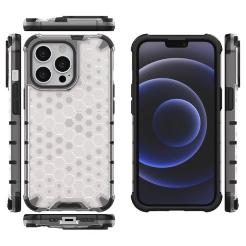 Honeycomb etui pancerny pokrowiec z żelową ramką iPhone 13 Pro przezroczysty Honeycomb etui pancerny pokrowiec z żelową ramką iPhone 13 Pro przezroczysty
