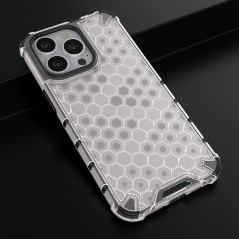 Honeycomb etui pancerny pokrowiec z żelową ramką iPhone 13 Pro przezroczysty Honeycomb etui pancerny pokrowiec z żelową ramką iPhone 13 Pro przezroczysty