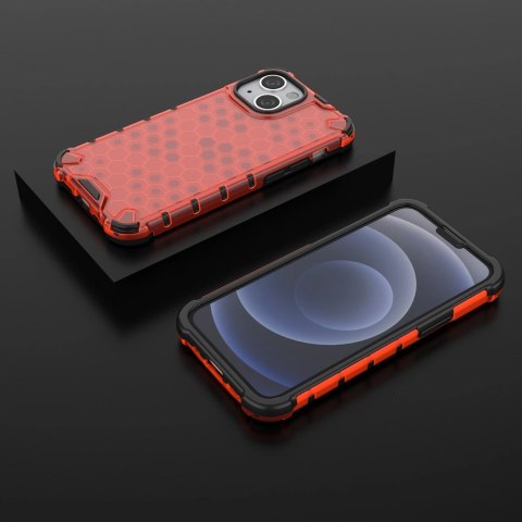 Honeycomb etui pancerny pokrowiec z żelową ramką iPhone 13 mini czerwony Honeycomb etui pancerny pokrowiec z żelową ramką iPhone 13 mini czerwony