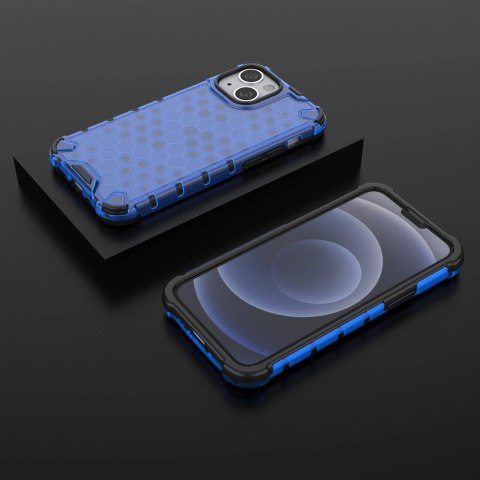 Honeycomb etui pancerny pokrowiec z żelową ramką iPhone 13 mini niebieski Honeycomb etui pancerny pokrowiec z żelową ramką iPhone 13 mini niebieski