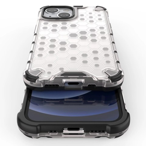 Honeycomb etui pancerny pokrowiec z żelową ramką iPhone 13 mini przezroczysty Honeycomb etui pancerny pokrowiec z żelową ramką iPhone 13 mini przezroczysty
