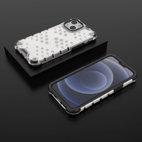 Honeycomb etui pancerny pokrowiec z żelową ramką iPhone 13 mini przezroczysty Honeycomb etui pancerny pokrowiec z żelową ramką iPhone 13 mini przezroczysty