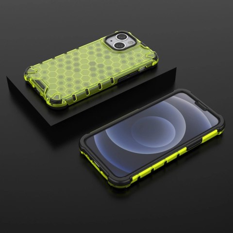 Honeycomb etui pancerny pokrowiec z żelową ramką iPhone 13 mini zielony Honeycomb etui pancerny pokrowiec z żelową ramką iPhone 13 mini zielony