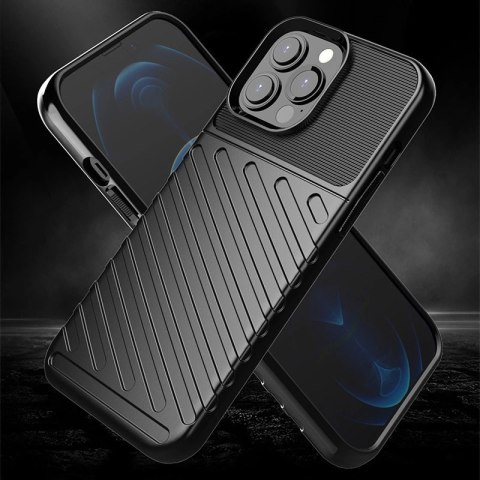 Thunder Case elastyczne pancerne etui pokrowiec iPhone 13 Pro Max czarny Thunder Case elastyczne pancerne etui pokrowiec iPhone 13 Pro Max czarny