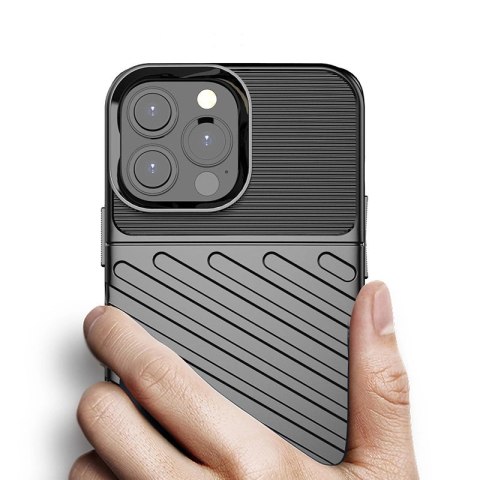 Thunder Case elastyczne pancerne etui pokrowiec iPhone 13 Pro Max czarny Thunder Case elastyczne pancerne etui pokrowiec iPhone 13 Pro Max czarny
