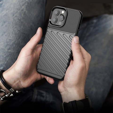 Thunder Case elastyczne pancerne etui pokrowiec iPhone 13 Pro Max czarny Thunder Case elastyczne pancerne etui pokrowiec iPhone 13 Pro Max czarny