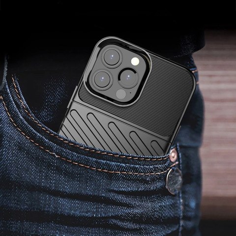 Thunder Case elastyczne pancerne etui pokrowiec iPhone 13 Pro Max czarny Thunder Case elastyczne pancerne etui pokrowiec iPhone 13 Pro Max czarny