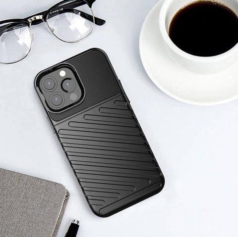 Thunder Case elastyczne pancerne etui pokrowiec iPhone 13 Pro Max czarny Thunder Case elastyczne pancerne etui pokrowiec iPhone 13 Pro Max czarny
