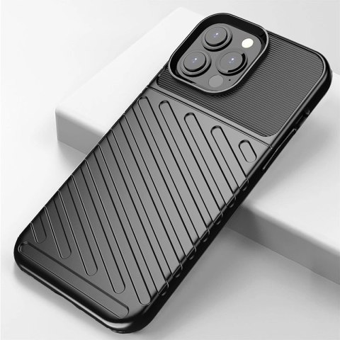 Thunder Case elastyczne pancerne etui pokrowiec iPhone 13 Pro Max czarny Thunder Case elastyczne pancerne etui pokrowiec iPhone 13 Pro Max czarny