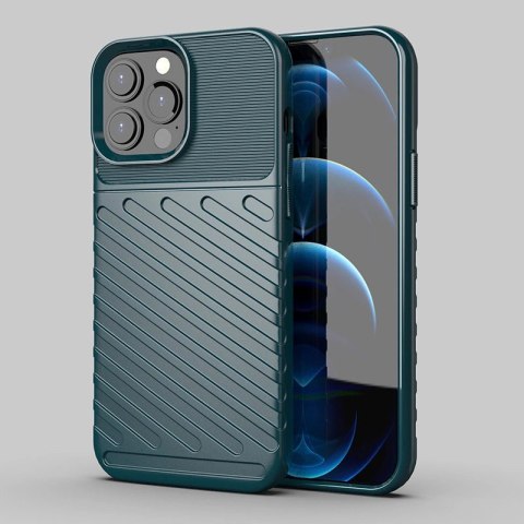 Thunder Case elastyczne pancerne etui pokrowiec iPhone 13 Pro Max zielony Thunder Case elastyczne pancerne etui pokrowiec iPhone 13 Pro Max zielony