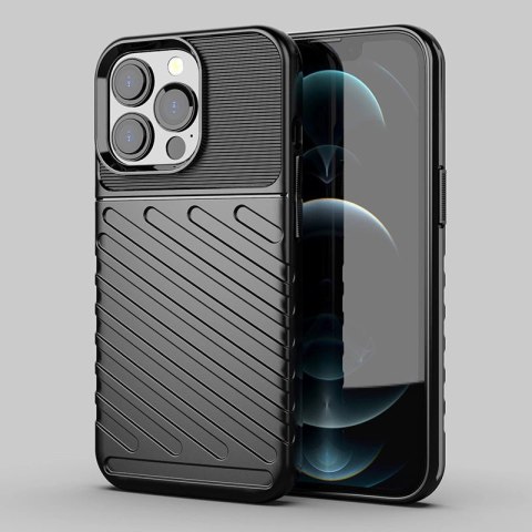Thunder Case elastyczne pancerne etui pokrowiec iPhone 13 Pro czarny Thunder Case elastyczne pancerne etui pokrowiec iPhone 13 Pro czarny