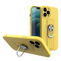 Ring Case silikonowe etui z uchwytem na palec i podstawką do iPhone 11 Pro Max żółty Ring Case silikonowe etui z uchwytem na palec i podstawką do iPhone 11 Pro Max żółty