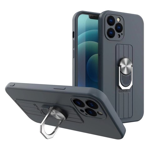 Ring Case silikonowe etui z uchwytem na palec i podstawką do Xiaomi Redmi Note 10 / Redmi Note 10S ciemnoniebieski Ring Case silikonowe etui z uchwytem na palec i podstawką do Xiaomi Redmi Note 10 / Redmi Note 10S ciemnoniebieski