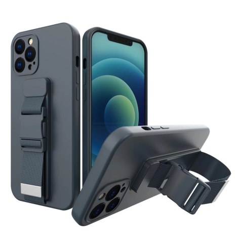Rope case żelowe etui ze smyczą łańcuszkiem torebka smycz Xiaomi Redmi Note 10 / Redmi Note 10S granatowy Rope case żelowe etui ze smyczą łańcuszkiem torebka smycz Xiaomi Redmi Note 10 / Redmi Note 10S granatowy