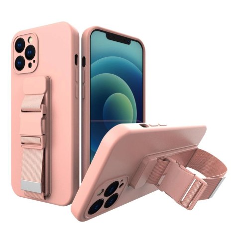 Rope case żelowe etui ze smyczą łańcuszkiem torebka smycz Xiaomi Redmi Note 10 / Redmi Note 10S różowy Rope case żelowe etui ze smyczą łańcuszkiem torebka smycz Xiaomi Redmi Note 10 / Redmi Note 10S różowy