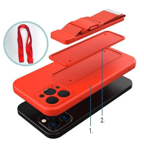 Rope case żelowe etui ze smyczą łańcuszkiem torebka smycz Xiaomi Redmi Note 9 Pro / Redmi Note 9S niebieski Rope case żelowe etui ze smyczą łańcuszkiem torebka smycz Xiaomi Redmi Note 9 Pro / Redmi Note 9S niebieski