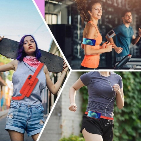 Rope case żelowe etui ze smyczą łańcuszkiem torebka smycz Xiaomi Redmi Note 9 Pro / Redmi Note 9S niebieski Rope case żelowe etui ze smyczą łańcuszkiem torebka smycz Xiaomi Redmi Note 9 Pro / Redmi Note 9S niebieski
