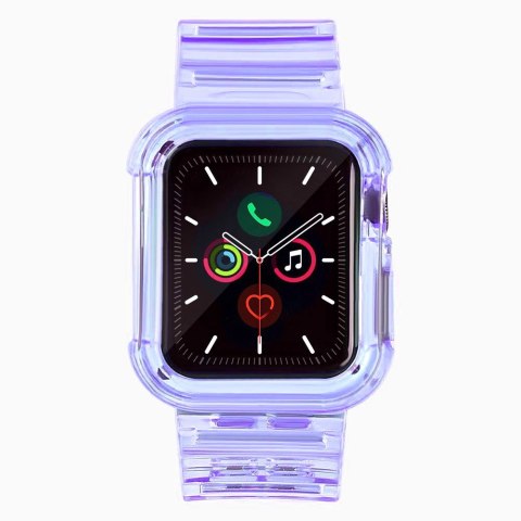 Strap Light Set silikonowa opaska pasek bransoleta bransoletka etui do zegarka Watch 6 40mm / Watch 5 40mm / Watch 4 40mm / Watc Strap Light Set silikonowa opaska pasek bransoleta bransoletka etui do zegarka Watch 6 40mm / Watch 5 40mm / Watch 4 40mm / Watc