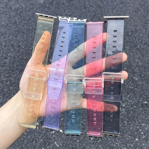 Strap Light silikonowa opaska pasek bransoleta bransoletka do zegarka Watch 6 / 5 / 4 / 3 / 2 (44mm / 42mm) fioletowy Strap Light silikonowa opaska pasek bransoleta bransoletka do zegarka Watch 6 / 5 / 4 / 3 / 2 (44mm / 42mm) fioletowy