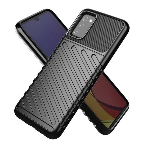 Thunder Case elastyczne pancerne etui pokrowiec Samsung Galaxy A03s czarny Thunder Case elastyczne pancerne etui pokrowiec Samsung Galaxy A03s czarny