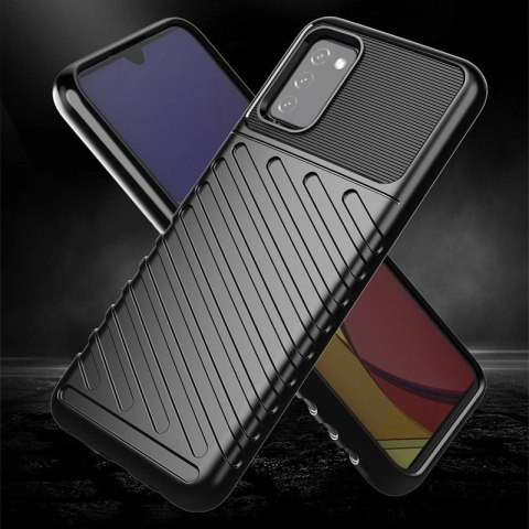 Thunder Case elastyczne pancerne etui pokrowiec Samsung Galaxy A03s czarny Thunder Case elastyczne pancerne etui pokrowiec Samsung Galaxy A03s czarny