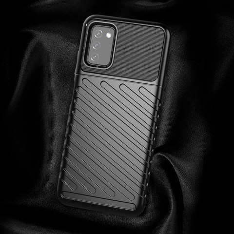 Thunder Case elastyczne pancerne etui pokrowiec Samsung Galaxy A03s czarny Thunder Case elastyczne pancerne etui pokrowiec Samsung Galaxy A03s czarny