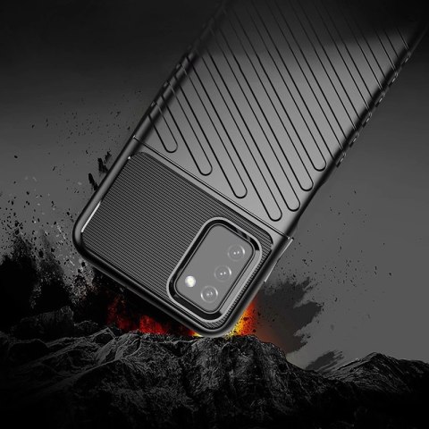 Thunder Case elastyczne pancerne etui pokrowiec Samsung Galaxy A03s czarny Thunder Case elastyczne pancerne etui pokrowiec Samsung Galaxy A03s czarny